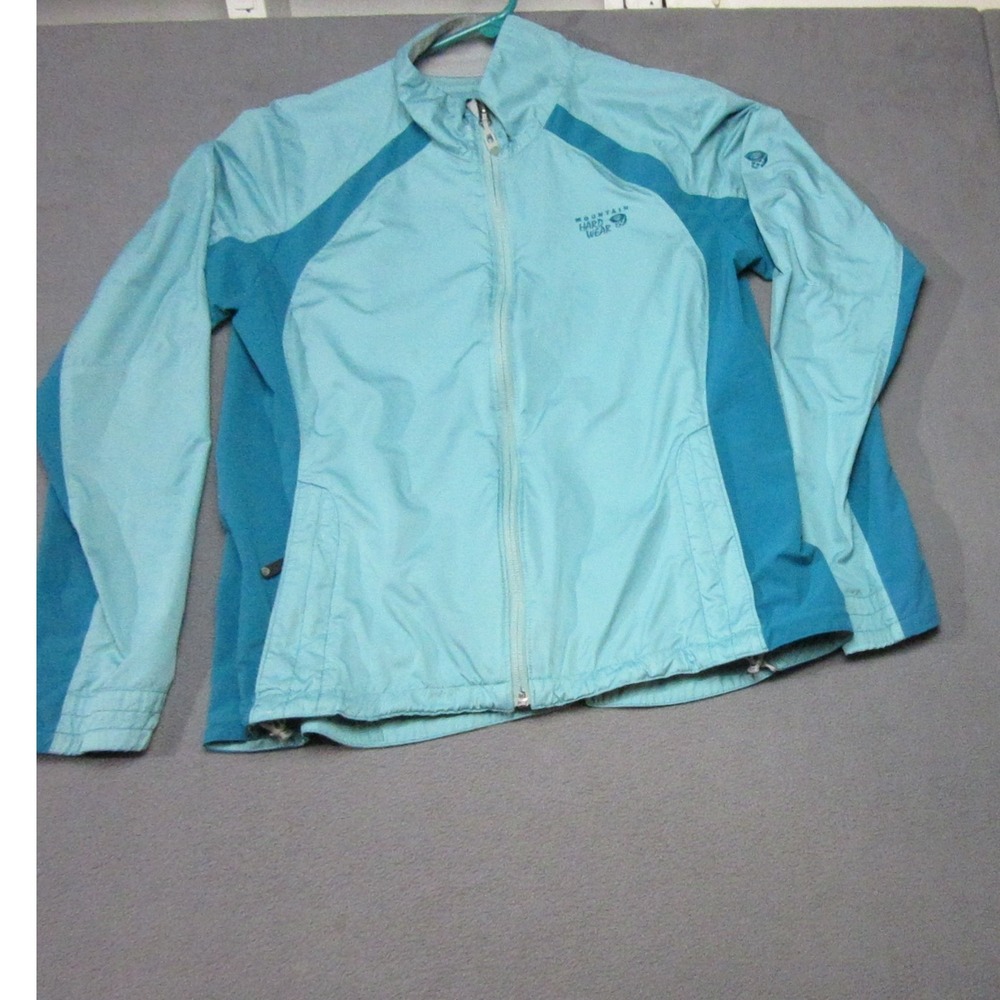Mountain Hardwear Jacket Womens Large Blue Windbreaker Outdoor Colorblock Zip